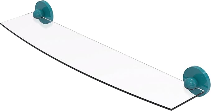 Allied Brass 1033/24-GLT Skyline Collection 24 Inch Glass Shelf, Glokzin Teal