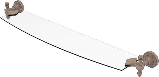 Allied Brass Retro Dot Collection Glass Vanity Shelf with Integrated Towel Bar