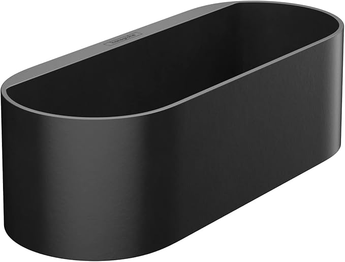 hansgrohe WallStoris 4-inch Modern Storage Basket- Deep in Matte Black, 27912670