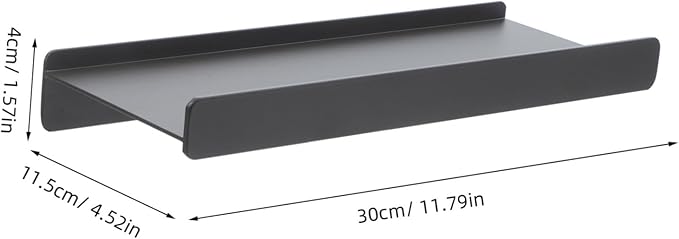 Zerodeko Bathroom Shelf Aluminum Alloy Floating Wall-Mounted Rack for Space-Saving Storage Bathroom Mirror Front Organizer Partitioned Design for Makeup and Grooming Items