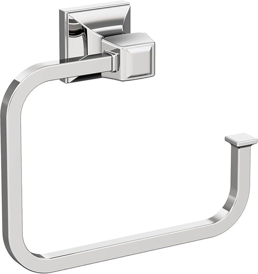 Amerock BH3602226 | Chrome Towel Ring | 5-3/4 in (146 mm) Length Towel Holder | Mulholland | Hand Towel Holder for Bathroom Wall | Small Kitchen | Bath Accessories