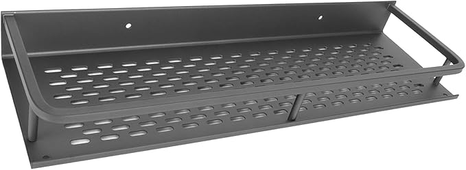 Bathroom Rack,Gray 40cm Space Saving Draining Hole Storage Rack Wall Mounted Bathroom Floating Shelf for Bathroom Toilet Balcony Toilet Wall