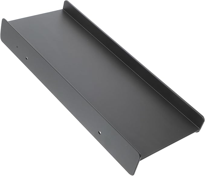Garneck Bathroom Shelf Organizer Wall Mounted 30cm Aluminum Alloy Floating Metal Shelf for Bathroom Storage Dark Metallic Space-Saving Rack for Toiletries and Accessories