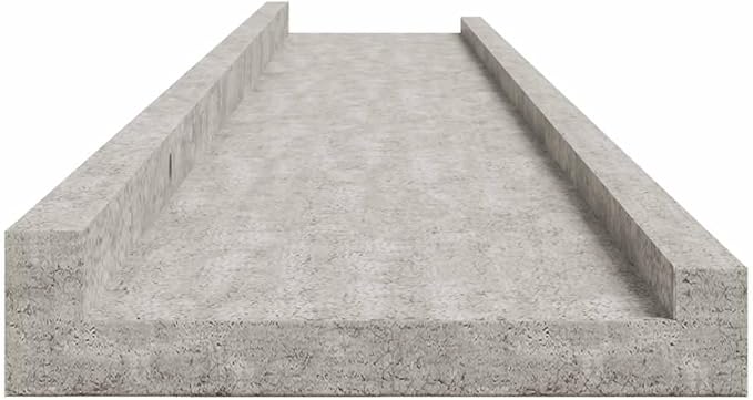 Wall Shelves Set of 4, 45.3 inch Modern Floating Shelves, Concrete Gray Decorative Wall-Mounted Storage Ledges for Bedroom Living Room Books Photos Display