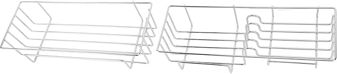 2PCS Set Toilet ing Shelf, Bathroom ing Shelf, Wall Mounted Bathroom with Adhesive, Multifunctional Iron Wall for ing STO, Space