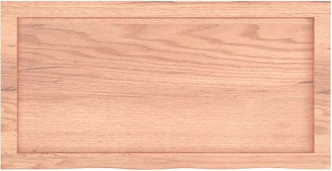 Solid Wood Oak Wall Shelf with Live Edge 31.5x15.7 Inches Rustic Bathroom Kitchen Storage Shelf Light Brown Treated Surface Handmade