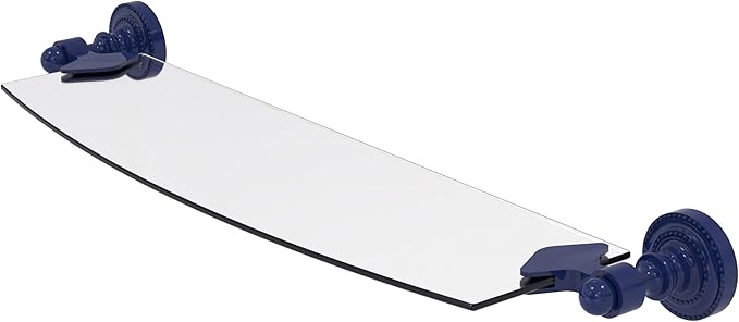 Allied Brass DT-33/18-MBL Dottingham Collection 18 Inch Glass Shelf, Mediterranean Blue