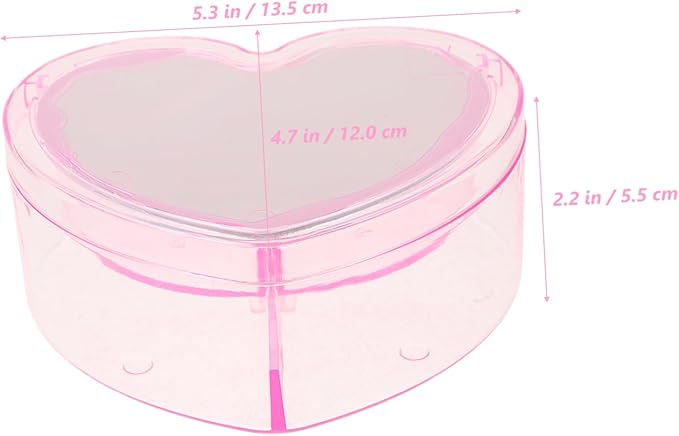 ABOOFAN Boys and Girls Hair Accessories Organizer Box Heart-Shaped Double Layer Storage Container Jewelry Case Girls Hair Clip Holder for Children Desktop Storage