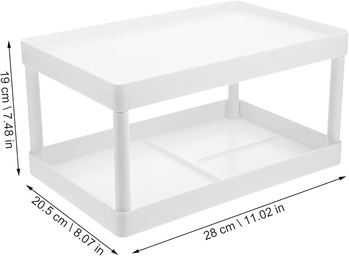DECHOUS 1pc Bathroom Shelves Countertop Organizer Under Sink Storage Double Space Saving