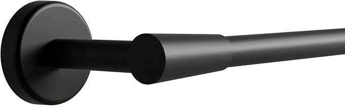 HELVEX Deco Collection Small Towel Bar Bathroom Accessory, Bathroom Towel Holder Bathroom Hardware, Matte Black Finish UDC-09-MB