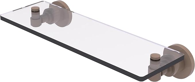 Allied Brass Washington Square Collection Glass Vanity Shelf with Beveled Edges
