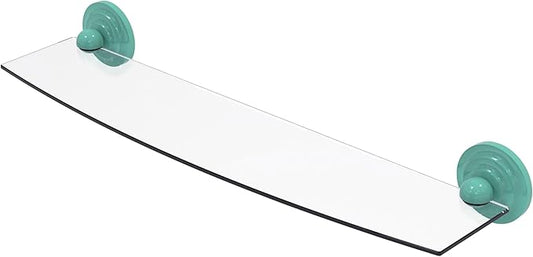 Allied Brass PQN-33/24-SFG Prestige Que 24 Inch Glass Shelf, Sea Foam Green