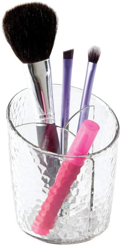 InterDesign Rain Cosmetic Organizer Cup for Vanity Cabinet, Clear