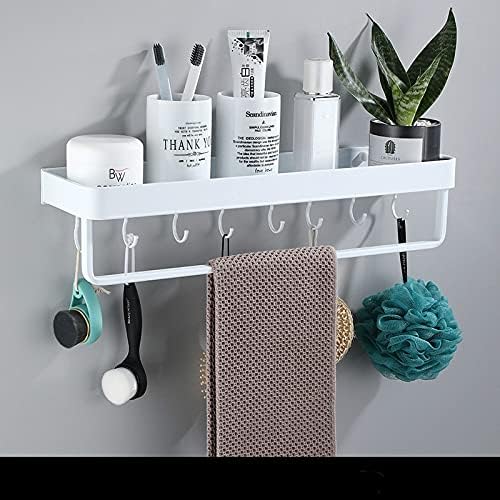 Bathroom Shelf Bathroom Shelf Wall Shelves Shelf Aluminum Black Bathroom Corner Shelf Wall Mounted Black Aluminum Kitchen Storage Holder Floating Shelves (Color : Gris)