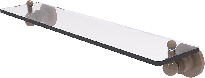 Allied Brass AP-1/22-SHB Astor Place 22 inch Glass Vanity Shelf with Beveled Edges, Shaded Beige