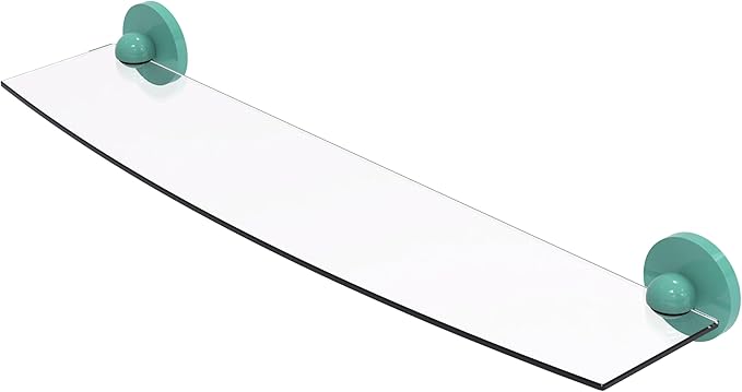 Allied Brass 1033/24-SFG Skyline Collection 24 Inch Glass Shelf, Sea Foam Green