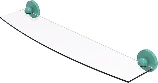 Allied Brass 1033/24-SFG Skyline Collection 24 Inch Glass Shelf, Sea Foam Green
