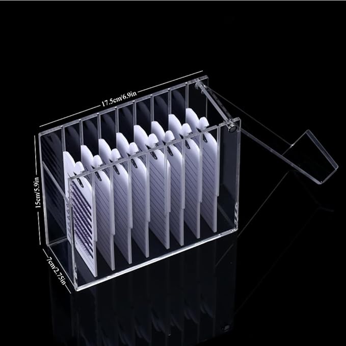 8 Layers Acrylic Eyelash Storage Organizer, Cosmetic Makeup Container Box, Clear Case Cabinet Display Used for Eyelash Salons (8 Layers)