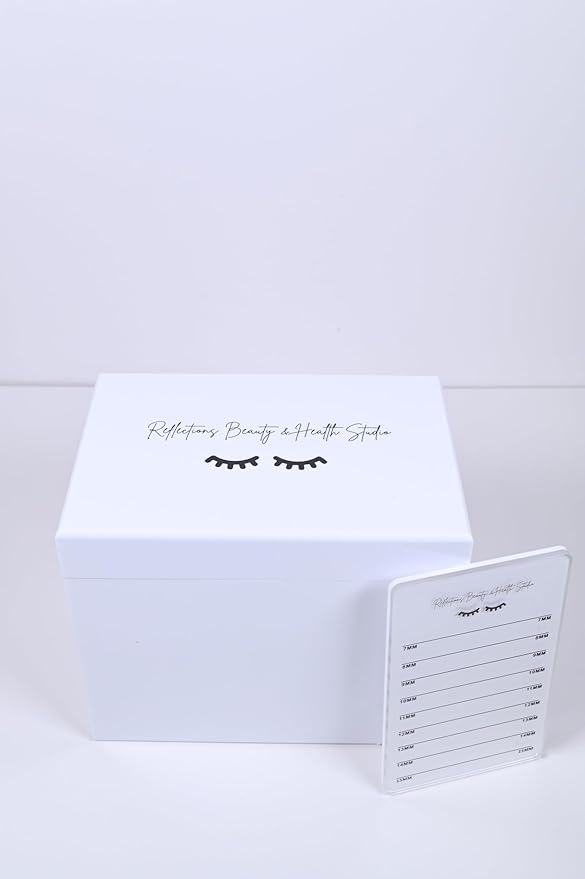10 Layers Acrylic Eyelash Storage Box - Makeup Organizer False Eyelashes Glue Pallet Holder - Eyelash Extension Organizer Box - Grafting Eye Lashes Extension Close-Packed Display with 10 Pallets