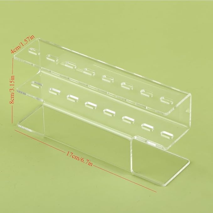 Acrylic Tweezers Holder, 8 Holes Tweezers Stand Display Organizer for Eyelash Extension Supplies Accessories Grafting Beauty Tools (8 Holes Transparent)