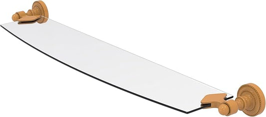 Allied Brass DT-33/24-GLY Dottingham Collection 24 Inch Glass Shelf, Golden Yellow