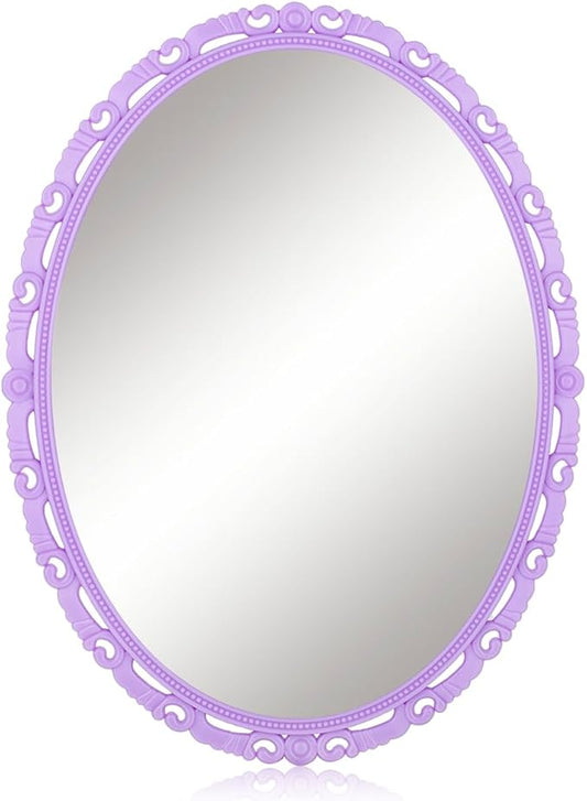 ARTLYMERS Magnetic Locker Mirror, Real Glass Small Mirrors for Lockers with Magnetic Backing, School Locker, Bathroom, Household Refrigerator, Locker Accessory or Office Cabinet (Purple)