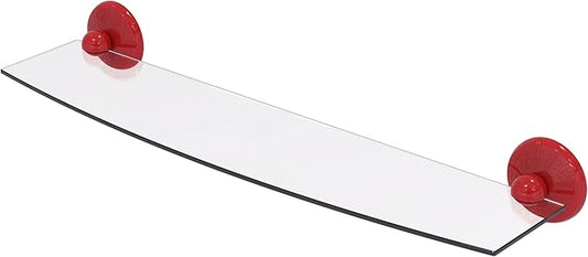 Allied Brass PMC-33/24-FER Prestige Monte Carlo Collection 24 Inch Glass Shelf, Fire Engine Red