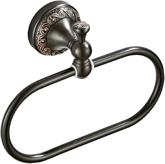 Aothpher Brass Towel Ring Oval Contemporary Bathroom Hand Towel Holder Wall Mounted,Oil Rubbed Bronze Finish