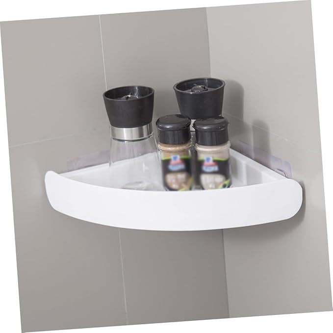 2pcs Triangular Punch Bathroom Corner Storage -Mounted Shelves for Toiletries Easy Installation Space-Saving Design