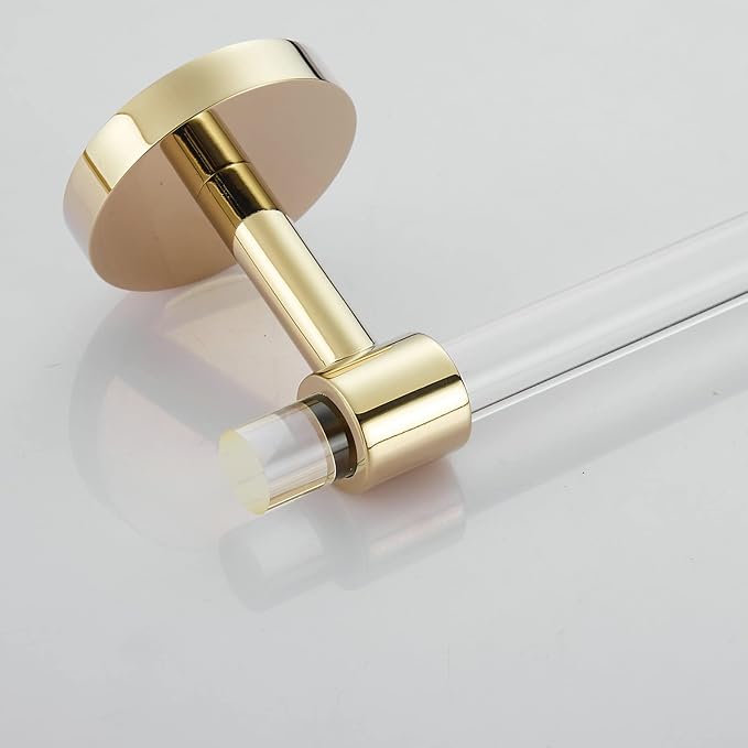 Acrylic Gold Towel Bar Towel Rack for Bathroom Wall Mounted Towel Holder Modern 22.2inch 56.5cm SHUNLI