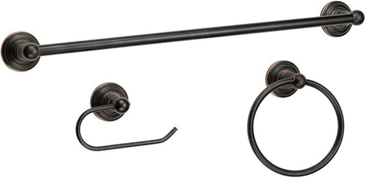 Designers Impressions 800 Series 3 Piece Oil Rubbed Bronze Bathroom Hardware Set