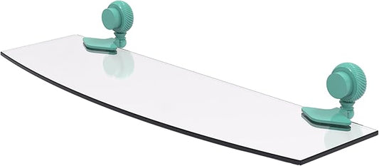 Allied Brass 433T/18-SFG Venus Collection 18 Inch Glass Shelf with Twist Accents, Sea Foam Green