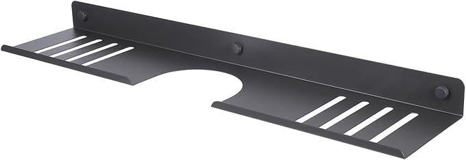 SUPVOX Sink Shelf Bathroom Wall-Mounted Storage Organizer 50cm U-Shaped Gunmetal Gray No Drill Floating Shelf for Bathroom and Kitchen Countertop