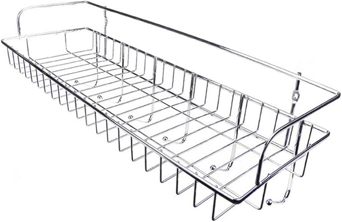 Bathroom Shelf Organizer Storage Kitchen Rack with Traceless Transparent Adhesive No Drilling