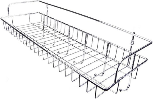 Bathroom Shelf Organizer Storage Kitchen Rack with Traceless Transparent Adhesive No Drilling