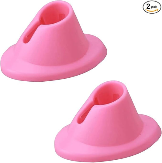 2Pcs Pink Nail Polish Bottle Holder Soft Rubber Nail Polish Bottle Holder Anti-Spill Nail Polish Stand Display Manicure Tools Nail Art Polish