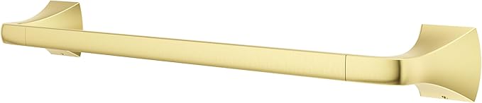 Pfister Bruxie Bath Towel Bar for Bathroom, 18-Inch, Wall-Mounted, Screw-In, Brushed Gold Finish, BTBBIE1BG