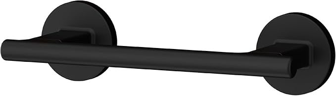 Pfister Capistrano Toilet Paper Holder, Bathroom Tissue Roll Holder, Wall-Mounted, Screw-in, Matte Black Finish, BPHCSO0B