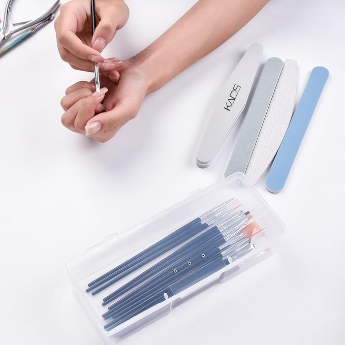2 Pcs Transparent Nail Art Tool Organizer Empty Plastic Storage Box for Manicure & Pedicure Kits Multifunctional Rectangular Nail Supply Case (2 White)