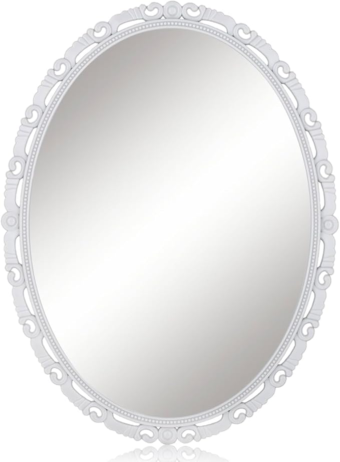 ARTLYMERS Magnetic Locker Mirror, Real Glass Small Mirrors for Lockers with Magnetic Backing, School Locker, Bathroom, Household Refrigerator, Locker Accessory or Office Cabinet (Grey)