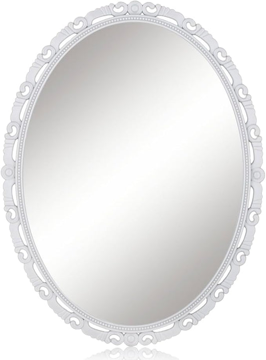 ARTLYMERS Magnetic Locker Mirror, Real Glass Small Mirrors for Lockers with Magnetic Backing, School Locker, Bathroom, Household Refrigerator, Locker Accessory or Office Cabinet (Grey)