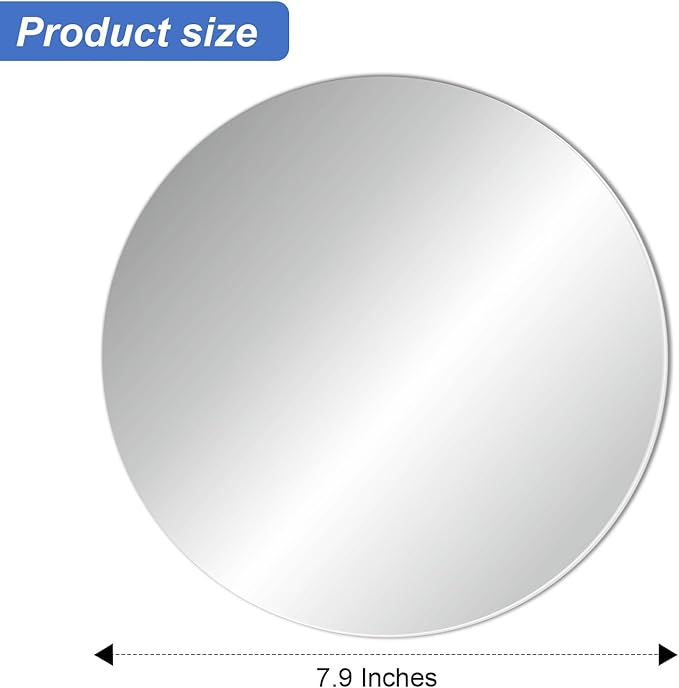 Blulu 2 Pcs 7.9 Inches Magnetic Locker Mirror Small Real Glass School Rectangular Locker Magnetic Makeup Mirror for Bathroom Household Refrigerator Cabinet