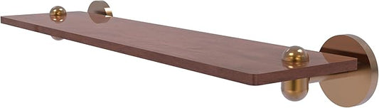 Allied Brass TA-1-22-IRW-BBR Tango Collection 22 Inch Solid IPE Ironwood Shelf, Brushed Bronze