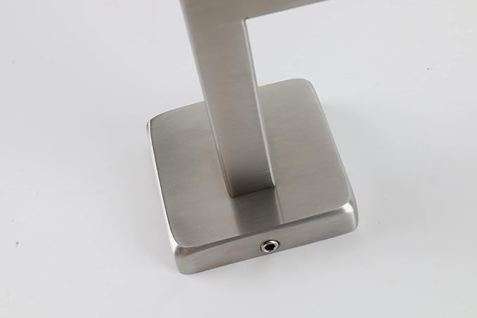 TocTen Bath Towel Rack - Square Base Thicken SUS304 Stainless Steel Towel Bar for Bathroom, Bathroom Accessories Towel Rod Heavy Duty Wall Mounted Towel Holder. (Brushed Nickel, 12)