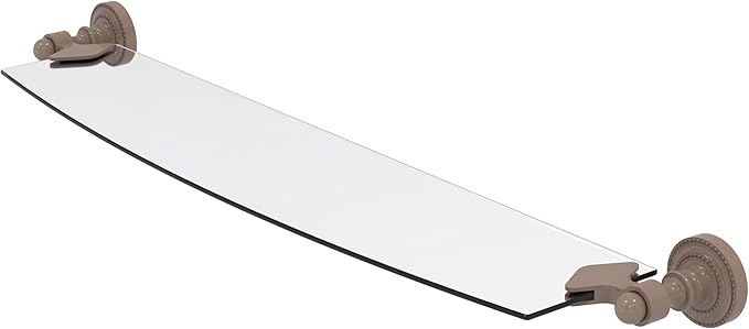 Allied Brass DT-33/24-SHB Dottingham Collection 24 Inch Glass Shelf, Shaded Beige