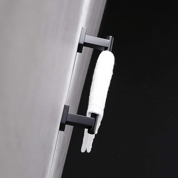Miyili Matte Black 9-Inch Towel Bar SUS 304 Stainless Steel Hand Towel Holder for Bathroom or Kitchen Wall Mount, A02B23A