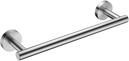 Nolimas 12 Inch Bath Hand Towel Bar SUS 304 Stainless Steel Towel Rod Rack Holder Round Wall Mounted Suit for Kitchen, Bathroom,Living Room&Toilet, Anti Rust Brushed Nickel