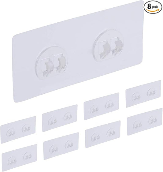 LAIGOO 8 Pcs Replacement Adhesive Stickers for Shower Caddy Corner, No Drilling Wall Hooks Adhesive Strips for Bathroom Shelves
