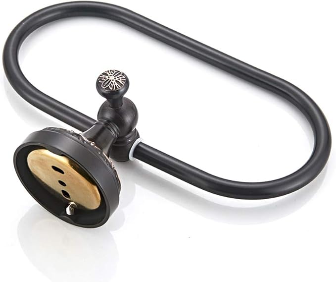Aothpher Brass Towel Ring Oval Contemporary Bathroom Hand Towel Holder Wall Mounted,Oil Rubbed Bronze Finish