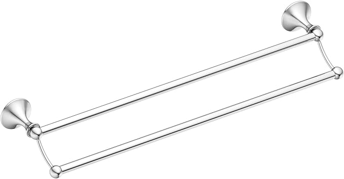 Moen DN7722CH Lounge 24-Inch Bathroom Double Towel Bar, Chrome